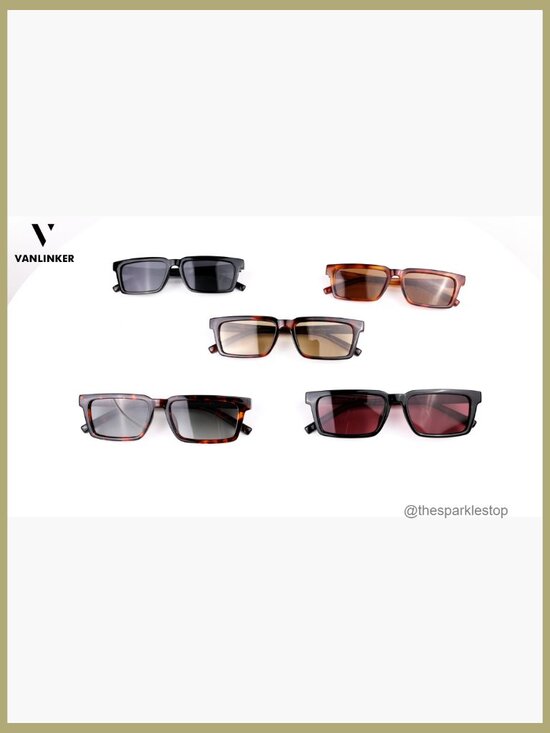Retro Rectangular Polarized Sunglasses for Women Men Trendy Small Chic 80s 90s main image 5